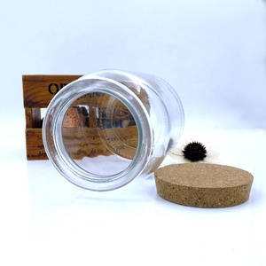 Commercio all'ingrosso bottiglia di Immagazzinaggio di vuoto con Airtight tappo di sughero 900ml Multi-Uso Contenitori 32 once di <span class=keywords><strong>vetro</strong></span> vuota stash vaso per il Tè Caramelle - Product Image 6