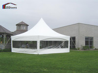 Tienda pagoda de 10m x 10m, gran oferta, nuevo diseño, Lona de pvc totalmente impermeable, cubierta de aluminio pequeña para eventos al aire libre