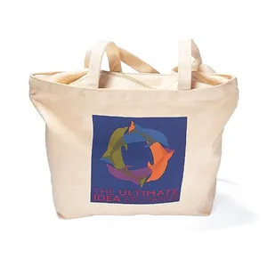 Preço de fábrica de Alta Qualidade de viagem de lona de algodão reutilizável eco friendly promocional logotipo personalizado bolsa de ombro praia