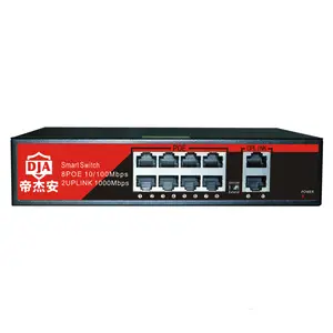 Oem poe 交换机智能 8 端口千兆 10/100/1000 Mpbs 52 v poe 交换机适用于 cctv hikvision dahua xiongmai IP 摄像机