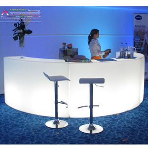 Batang Semi Bulat Plexi Putih 6 Kaki dengan Lampu Led - Product Image 6