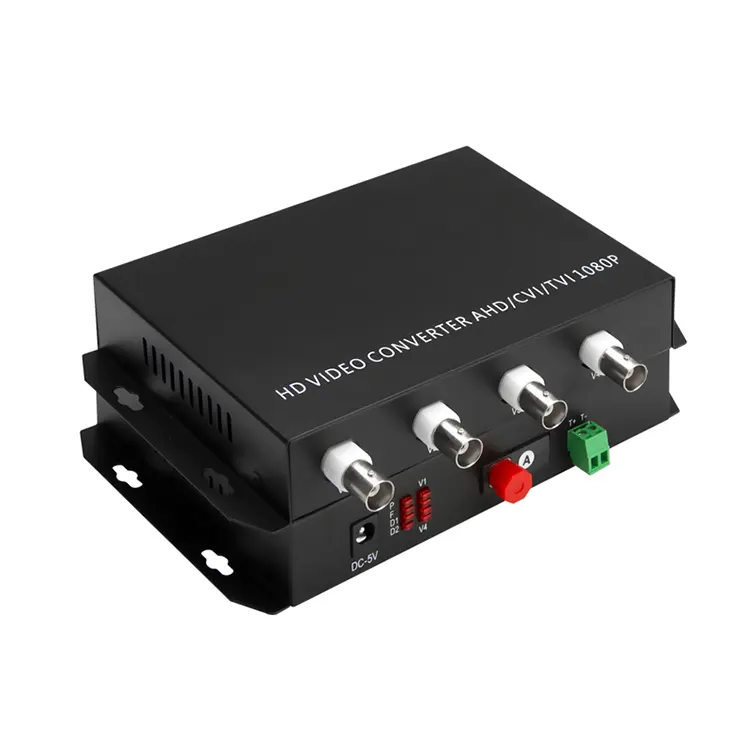 1 paar 4 Kanaals 1080P AHD CVI TVI Glasvezel Naar Coax Converter Met RS485