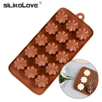 Silisme — moule à chocolat en Silicone 15-onze Sakura, en forme de fleurs, ustensiles de cuisine, ustensile de décoration de gâteaux Fondant