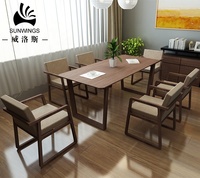 Mesas de comedor de MDF, muebles de comedor de diseño nórdico, madera maciza, juego de mesa de comedor de 6 8 plazas, fábrica moderna al por mayor, negro, 5 uds.