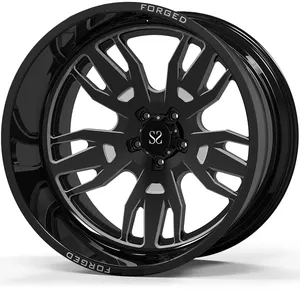 定制20X10和20x12 ET -19 -44光泽黑色加工定制4x4轮/4x4越野轮辋