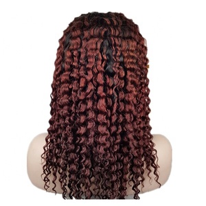 Highknight 14 Pouces Bouclés Naturel Cheveux Humains Avant De Lacet <span class=keywords><strong>Perruque</strong></span> Avec Des Cheveux de Bébé Pour Les Femmes Noires - Product Image 1