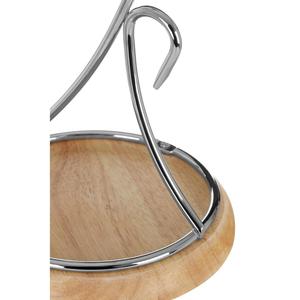 Houselin-Soporte de exhibición de plátano y uva de bambú, gancho de madera maciza, colgador de frutas y verduras, estante de alambre cromado para auriculares - Product Image 5