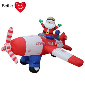 Géant gonflable western santa Claus en <span class=keywords><strong>avion</strong></span> - Product Image 1