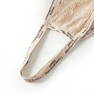 <span class=keywords><strong>P</strong></span>.travel Reutilizable Net Shopping Tote String Bag Organizador Resistente Malla de algodón Produce Bag - Product Image 3