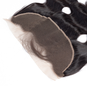 Trío de la onda del cuerpo indio cabello humano frontales de encaje 13X4 100% cutícula alineada pelo de la Virgen - Product Image 3