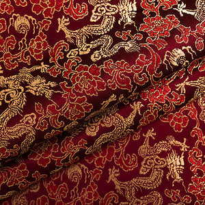 Splendido tessuto cuscino del divano indumento di seta metallico tessuto broccato drago in Cina tessile - Product Image 1