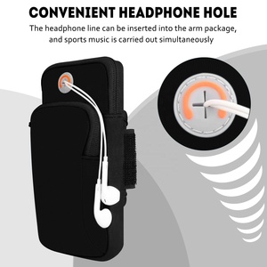 Exercise Workout Running Fitness Double Pockets Universal <strong>Smartphone</strong> Waterproof Arm <strong>Bag</strong> with Earphone Hole for iPhone - Product Image 4