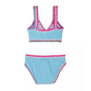Costume <span class=keywords><strong>da</strong></span> <span class=keywords><strong>bagno</strong></span> a due pezzi ricamato arcobaleno per ragazze morbide Bikini personalizzato per bambini - Product Image 2