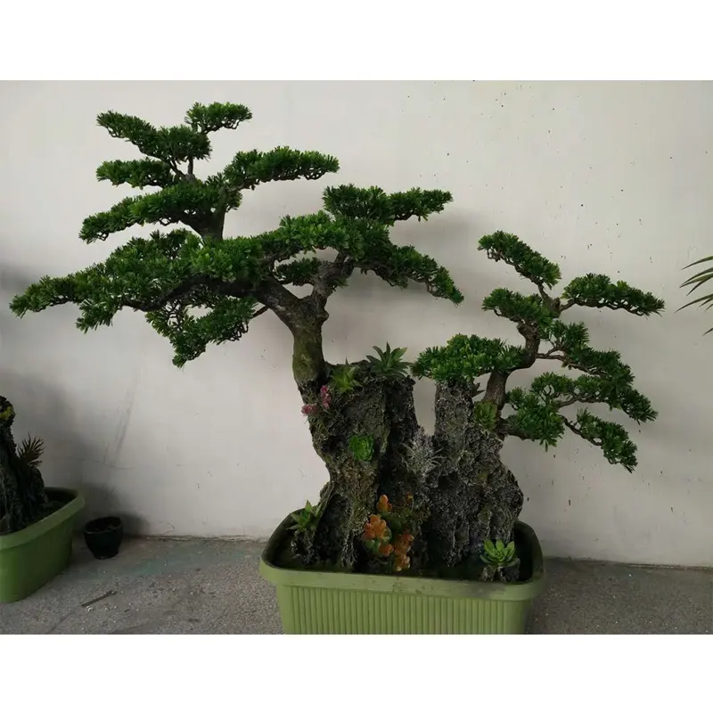 110cm Höhe künstliche Bonsai Kiefer Pflanze Preis, Indoor Mini Kunststoff grüne Kiefer künstlich zu verkaufen