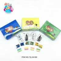 Jibao love is halal chewing gum Fruity Box double color double flavors tutti frutti tattoo tutti-frutti bubble gum