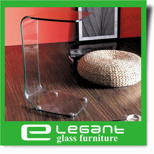 Small <strong>C</strong> Shape Tempered Glass Side <strong>Table</strong> - Product Image 3