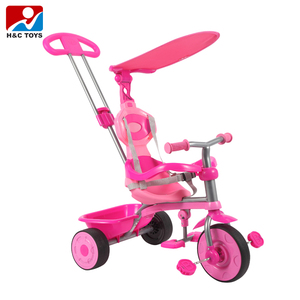 Fábrica de China Rosa niño Triciclo de bebé con dosel HC399344 - Product Image 1