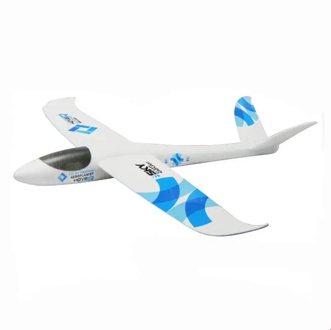 v- tail gw-t132 490mm hand launch aircraft epo foam plane glider toy diy rc airplane for kids