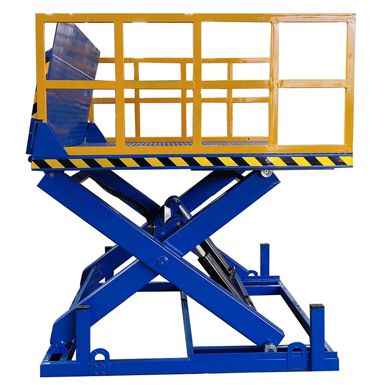Hydraulic Fixed Loading Lift Platform With Electric Transition Board