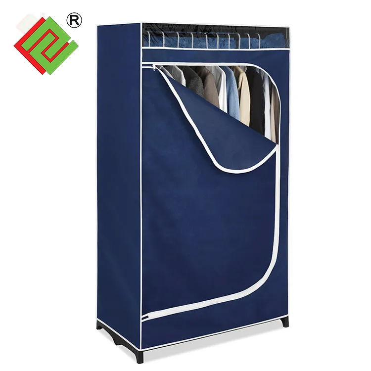 Mobiliário moderno fácil montar peva guarda roupas de armazenamento à prova de poeira