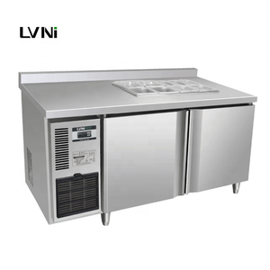 LVNI 1.5m 1.8m Open <strong>Top</strong> Commercial Counter Salad bar <strong>Fridge</strong> Prep <strong>Table</strong> With GN Pans - Product Image 1
