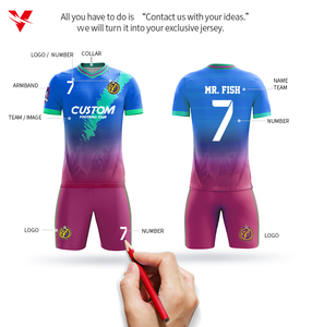 Wholesale youth football jerseys design your own soccer jersey - Product Image 4