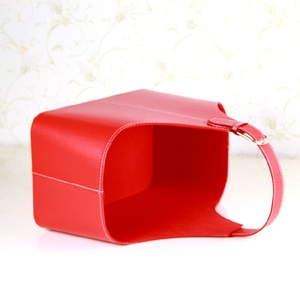 Pu Leather grade size gifts hamper basket Christmas Gift Basket