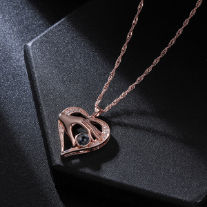 DY 100 diferentes <span class=keywords><strong>idiomas</strong></span> <span class=keywords><strong>te</strong></span> <span class=keywords><strong>amo</strong></span> imagen personalizada joyería foto Nano proyección collar - Product Image 3