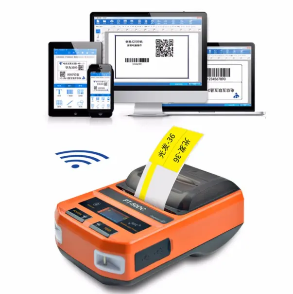 Dempul Mini PT-50DC Komputer Perhiasan Label Termal Portabel Mini Printer untuk Komputer Laptop