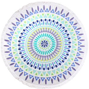 Serviette <span class=keywords><strong>de</strong></span> plage ronde OEM 150cm Serviettes <span class=keywords><strong>de</strong></span> <span class=keywords><strong>bain</strong></span> tissées en tissu microfibre avec pompon toalla <span class=keywords><strong>playa</strong></span> Impression géométrique <span class=keywords><strong>Bain</strong></span> <span class=keywords><strong>de</strong></span> <span class=keywords><strong>soleil</strong></span> Couverture pour bébé - Product Image 5