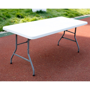 4ft 122cm plastic regular wholesale folding table with matel