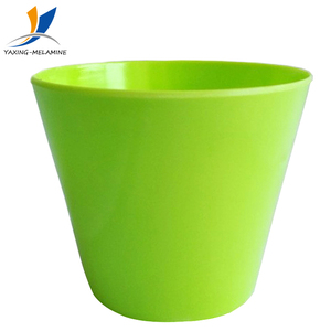 decoraciones de color blanco OEM de macetas de plástico macetas de <span class=keywords><strong>casa</strong></span> y jardín barato melamina macetas de flores al por mayor - Product Image 3
