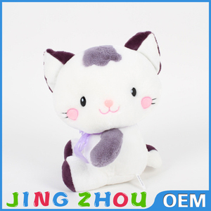 2018 En Gros chat jouet avec squeak pas cher promotionnel mignon <span class=keywords><strong>vert</strong></span> en peluche <span class=keywords><strong>mini</strong></span> doux chat en peluche jouet - Product Image 6