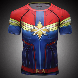 Camisetas con estampado de superhéroes de <span class=keywords><strong>Endgame</strong></span>, ropa de gimnasio para hombre, camiseta de compresión con cuello redondo, lo más nuevo - Product Image 6