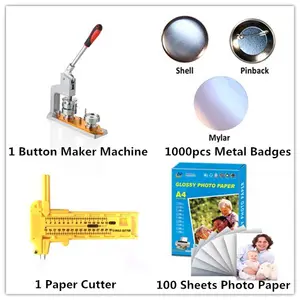 25mm Venta caliente barato de metal pin botón redondo Placa de kits con certificado CE