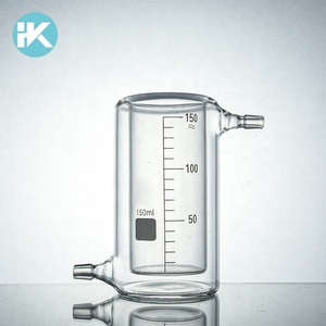 Reator de Vidro De laboratório de Vidro <span class=keywords><strong>200ml</strong></span> 3.3 copo vidro Duplo-camada jacketed - Product Image 3