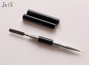 Jiexia de doble cara de Linrt cepillo de acero inoxidable de uñas de <span class=keywords><strong>arte</strong></span> espátula para Polygel herramienta de pintura - Product Image 6