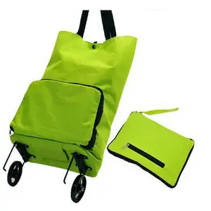 Оптовая продажа, складная нейлоновая сумка-тележка для покупок на колесах, складная тележка для продуктов