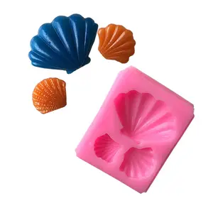 XGY-45 Silicone Chocolade Schimmel Met Sea Shell Vorm. Siliconen Suiker Kant Schimmel, 3D Fondant Mermaid Tail Siliconen Mal