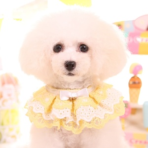 Heyripet Hot Sale Amazon popular beautiful princess style lace design cute cat mascot necklace for dog bandana - Product Image 3