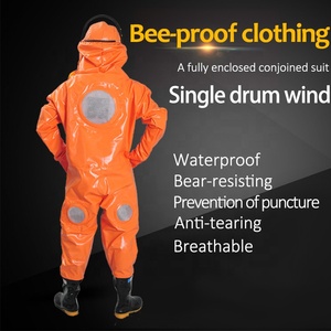 Thiết bị nuôi ong bảo vệ an toàn may thoáng làm mát chống ong Coverall với ba Fan - Product Image 5
