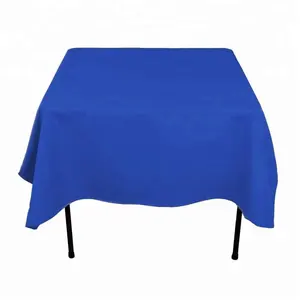 52x52 "azul real 100% poliéster Plaza manteles ropa de mesa cubierta de mesa de lino para banquetes casa
