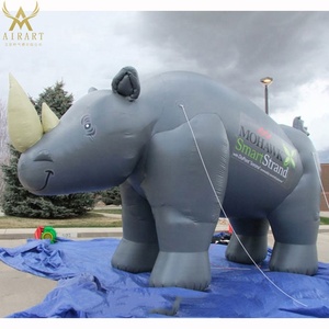 Personalizzare giardino display esterno animale gonfiabile Rinoceronte modello - Product Image 5