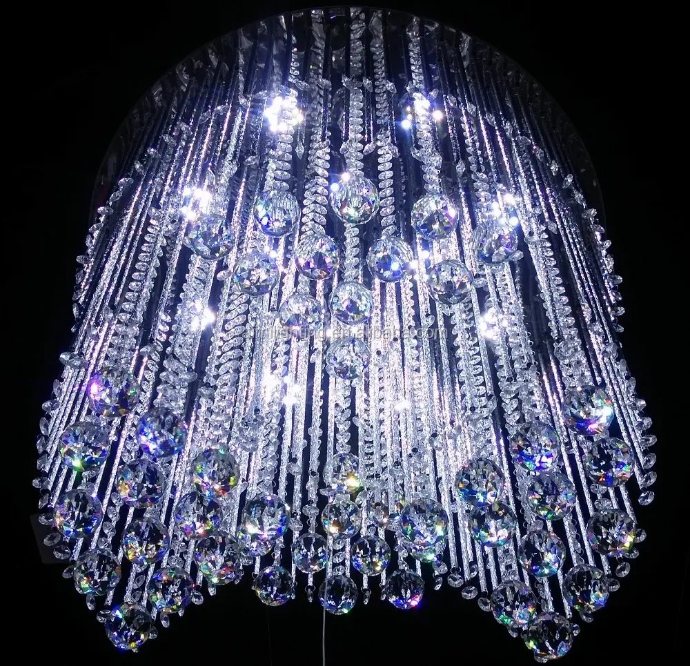 New design low price modern led crystal ceiling lamp for home 2732-600 with MP3 and remote control