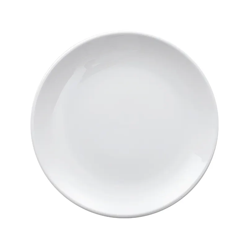 Hosen 28 Wholesale Customized Round Porcelain Salad Plate Set, Hot Sale China White Deep Ceramic Dinner P, Small Porcelain Dish/