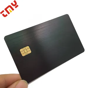 Tùy chỉnh kim loại thẻ tín dụng Kích thước kim loại khoảng trống giá rẻ đen VIP EMV chip kim loại thẻ tín dụng với thiết kế của riêng bạn