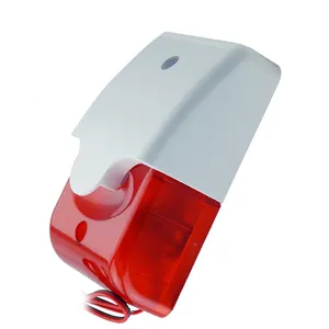 Mini Strobe Siren 24V DC/AC Security Sound and Light Alarm Siren