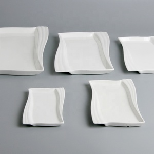 <span class=keywords><strong>Restaurante</strong></span> de blanco, rectangular, <span class=keywords><strong>tapas</strong></span> de cerámica 3 compartimiento placa - Product Image 5