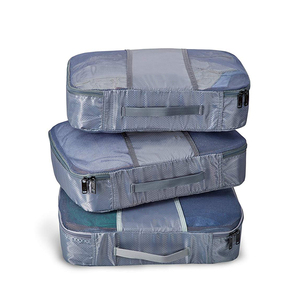 Ensemble de 3 cubes de compression de <span class=keywords><strong>voyage</strong></span> en nylon imperméables avec <span class=keywords><strong>sac</strong></span> à linge et <span class=keywords><strong>sac</strong></span> à chaussures pour ranger les vêtements et les articles de toilette - Product Image 2