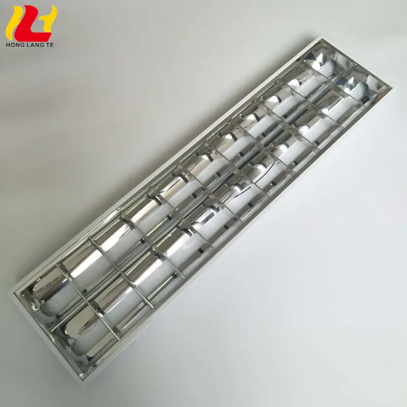 3X18W 3X20W 3X22W Square 3 Tubes Office Project Recessed 30X120cm T5 T8 Fluorescent Tube Ceiling Wall Fitting Led Grille Lamp